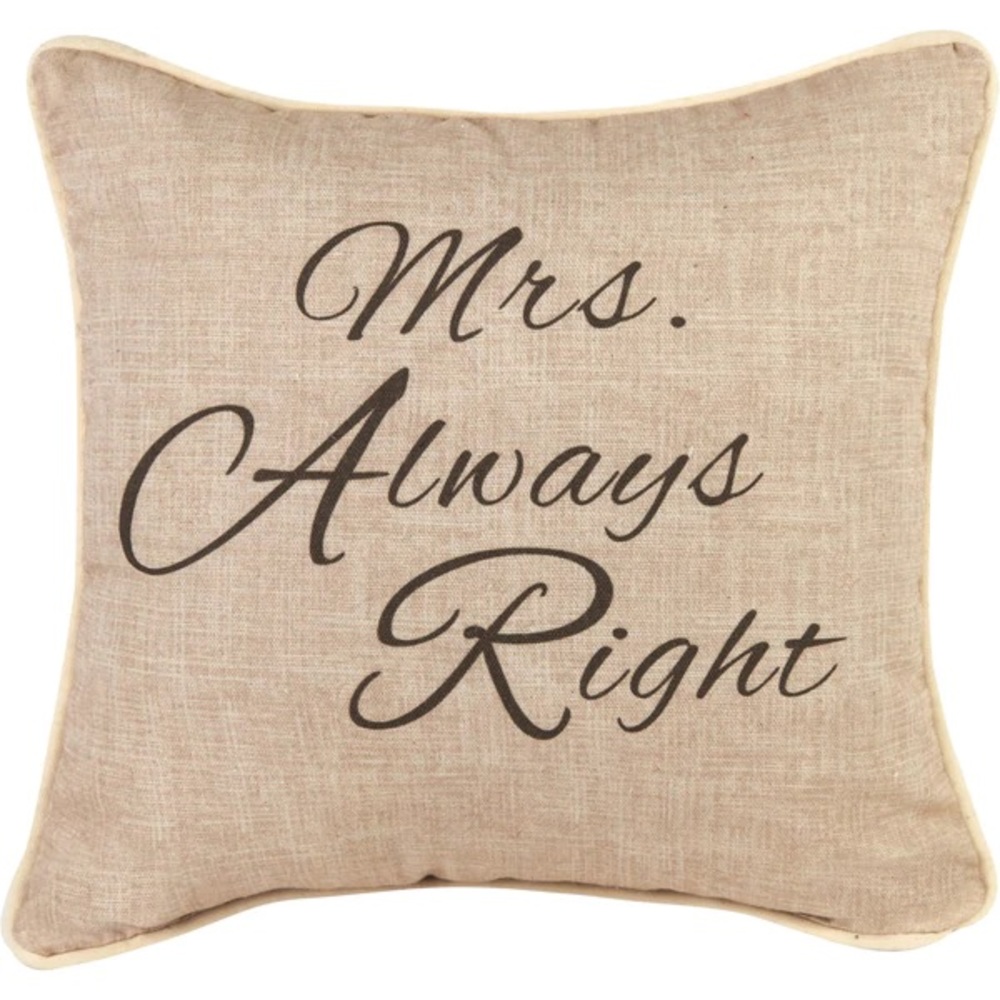 Mrs Always Right Pillow 👰🏻❤️